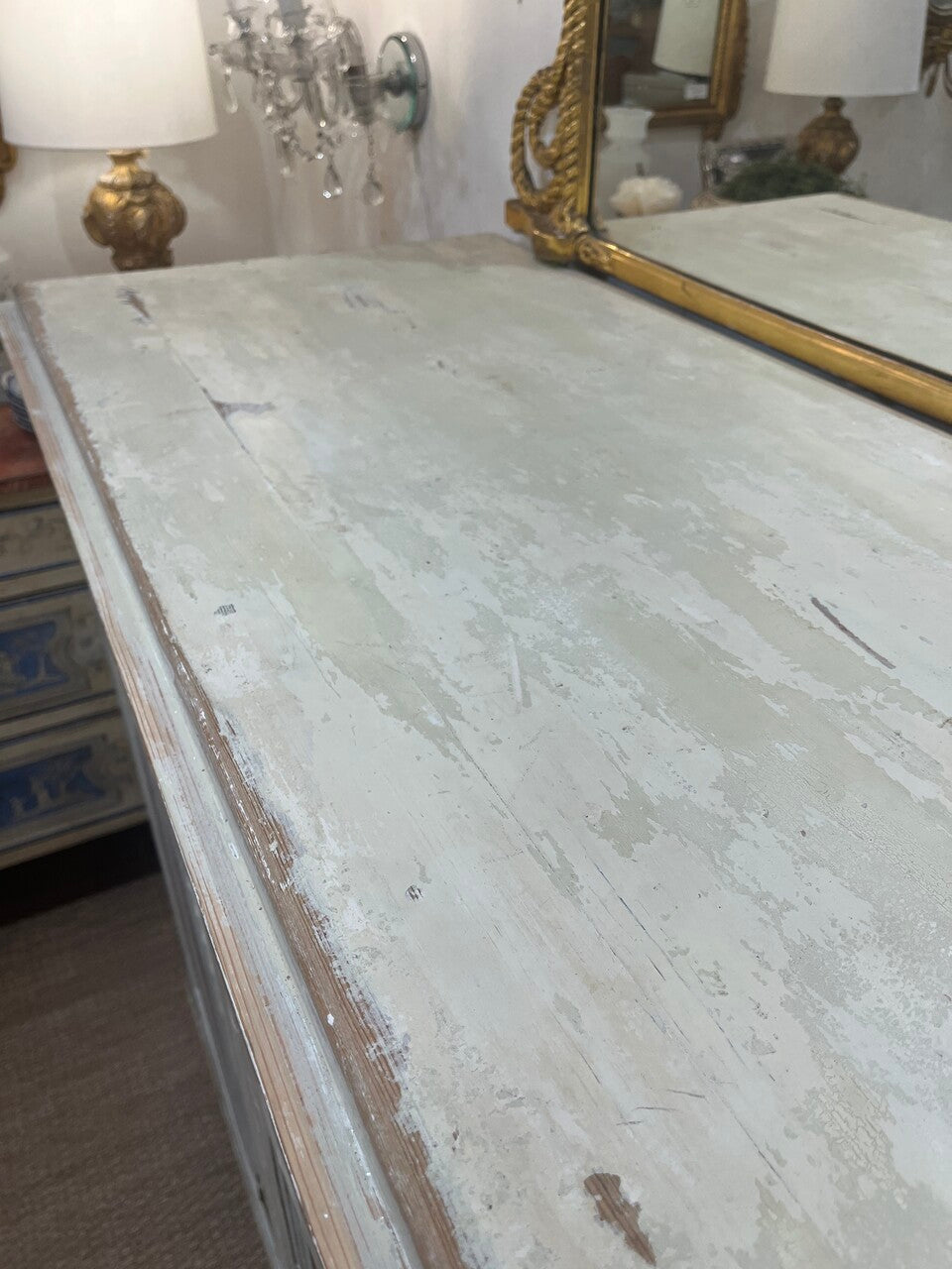 19th Century Gustavian Painted Sideboard Cabinet