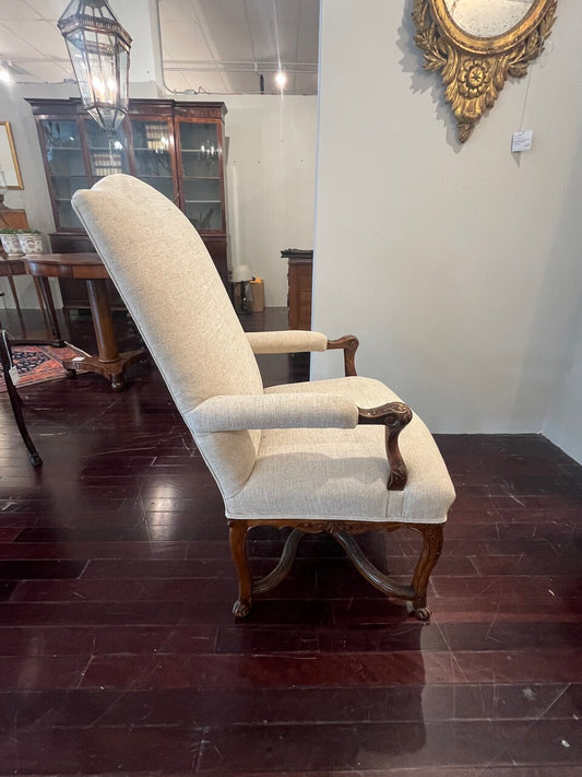 Pair 19th Century Louis XIV Fauteuls Armchairs