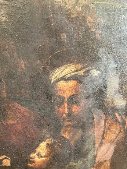 18th Century Oil on Canvas "Madonna with Child"