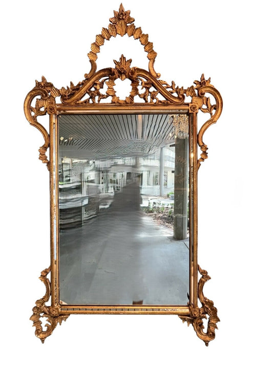 Italian La Barge Giltwood Rococo Mirror