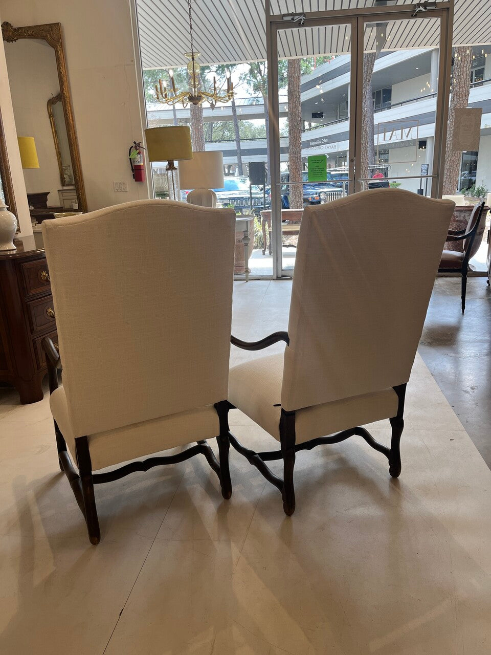 Pair 19th Century Louis XIV Mouton Armchairs