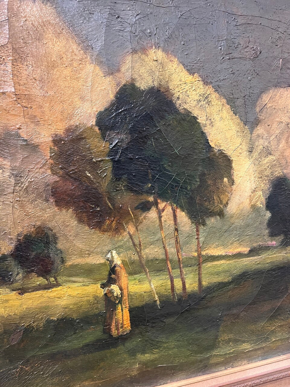 19th Century European Country Oil on Canvas