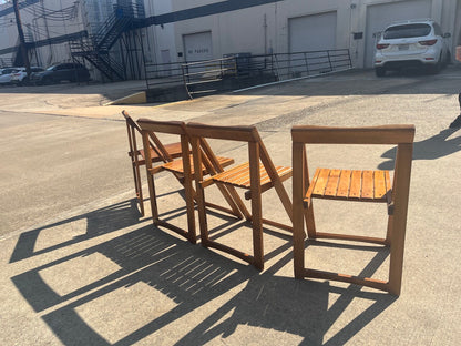 Set of 4 Aldo Jacober for Alberto Bazzani Folding Chairs