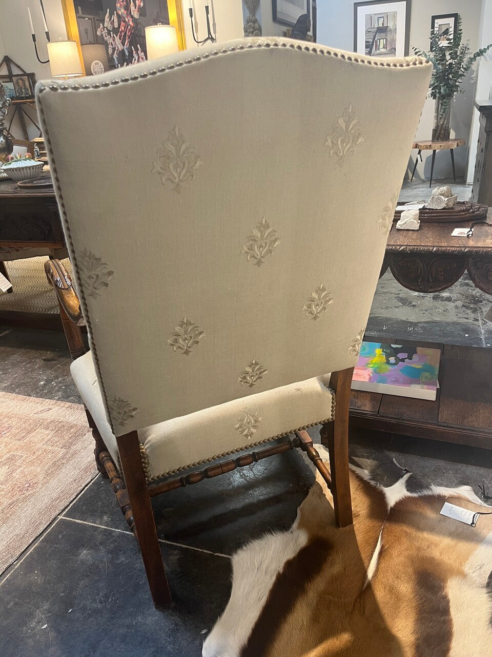 19th Century Carved Walnut Armchair