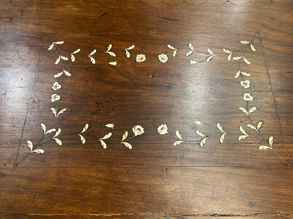 19th Century Bone Inlaid Barley Twist Table