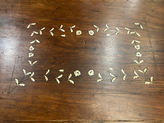 19th Century Bone Inlaid Barley Twist Table