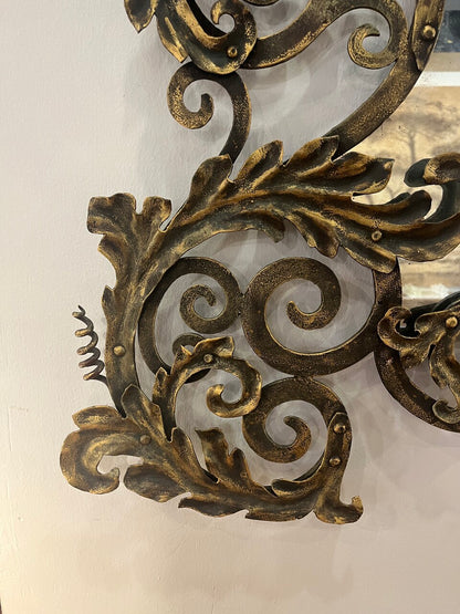 1920's Forged Iron Mirror attributed to Addison Mizner