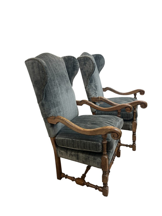 Pair 19th Century French Louis XIV Armchairs
