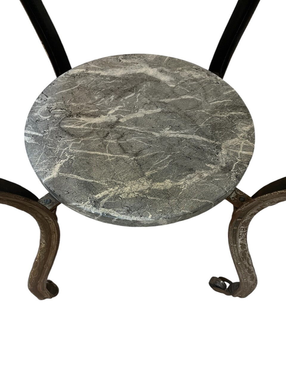 19th Century Italian Marble and Steel Gueridon Table