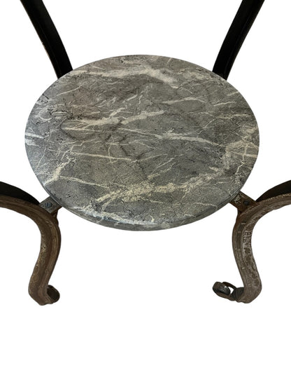 19th Century Italian Marble and Steel Gueridon Table