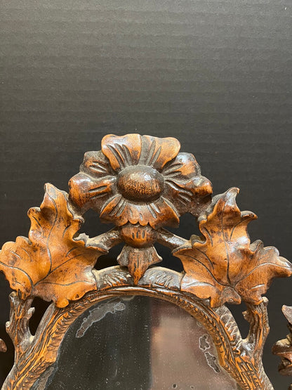 19th C Black Forest Dressing Table w/ Drawer and Mirror