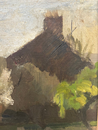 Signed Earl Haig Oil on Canvas "The Garden"