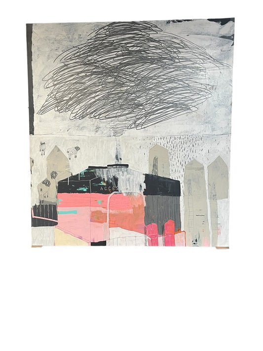 Beatriz Cota Painting "ACCESS" Mixed Media on Canvas