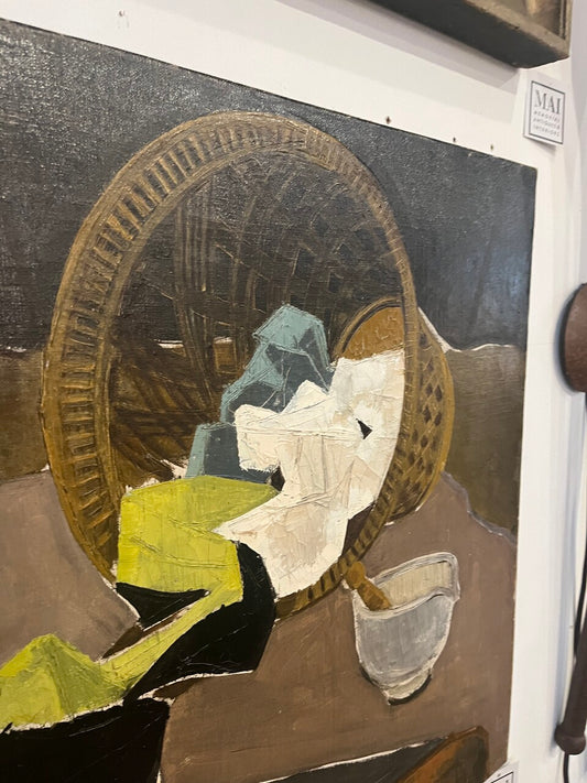 Modernist French Oil on Canvas Still Life