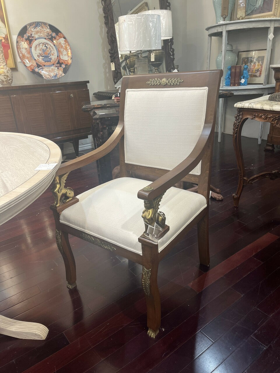 Pair Newly Upholstered Louis XVI Armchairs