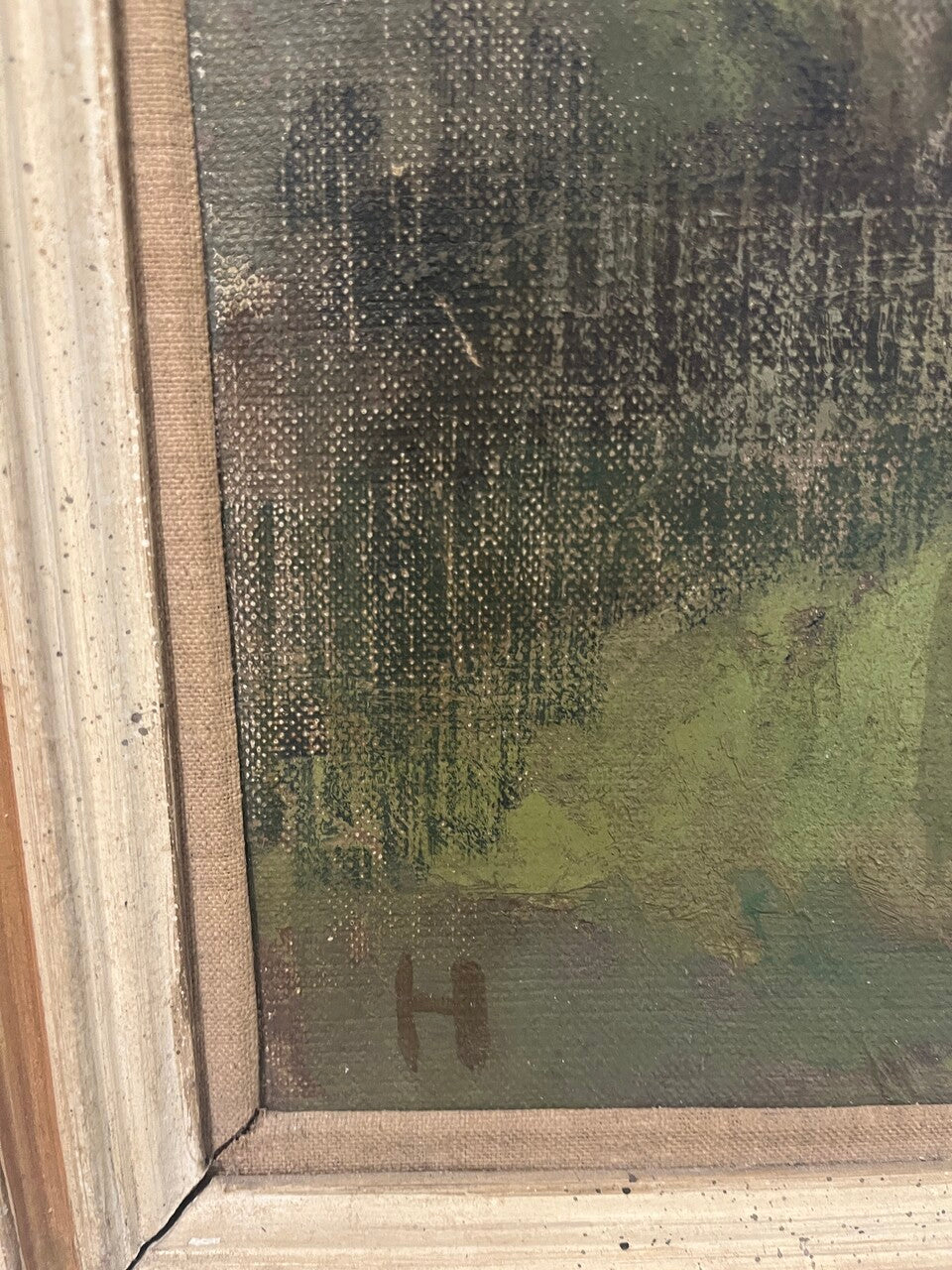 Signed Earl Haig Oil on Canvas "The Garden"