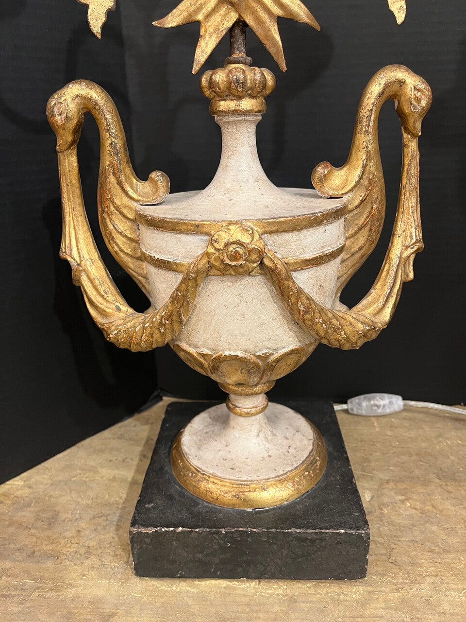 Pair of Italian Gilt Metal 2 light Candle Prickets