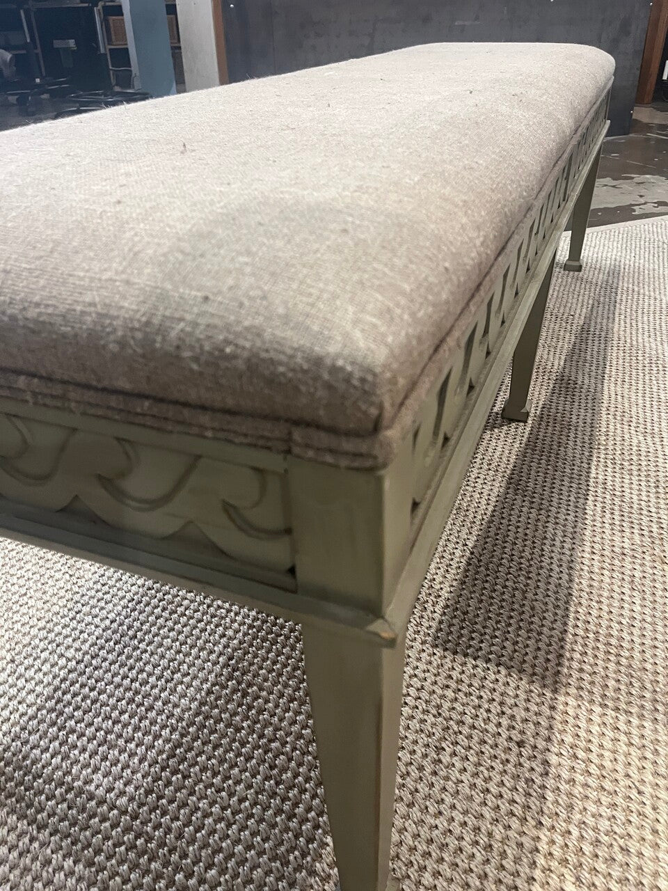 Long Gustavian Style Bench