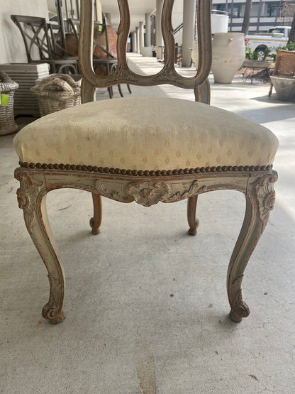 Set of 8 French Provencial Painted Dining Chairs