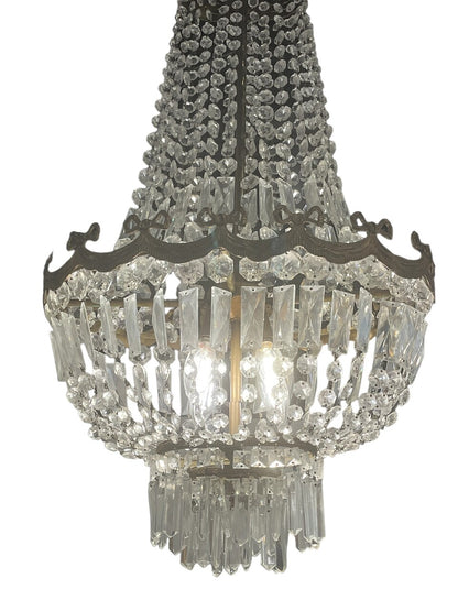 20th Century French Crystal Chandelier