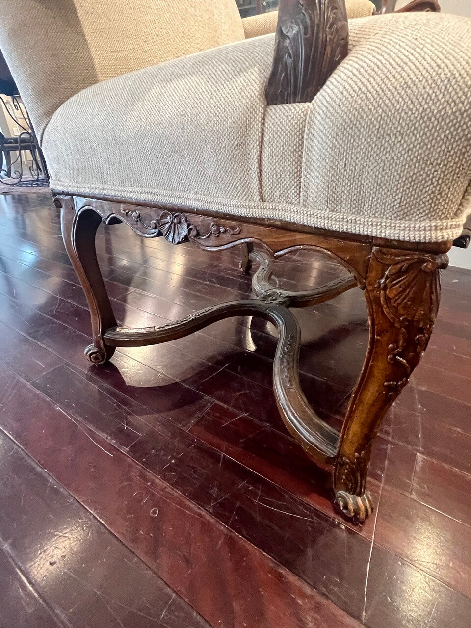 Pair 19th Century Louis XIV Fauteuls Armchairs