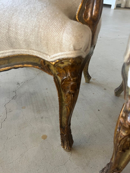 Pair 19th Century Italian Regency Armchairs