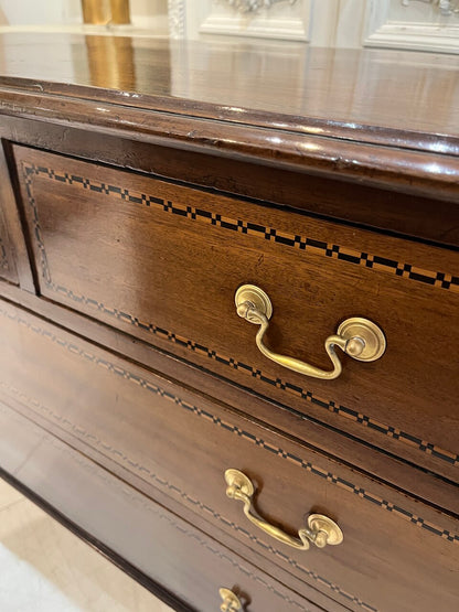 Louis XVI 4 Drawer Chest with Inlaid Accents
