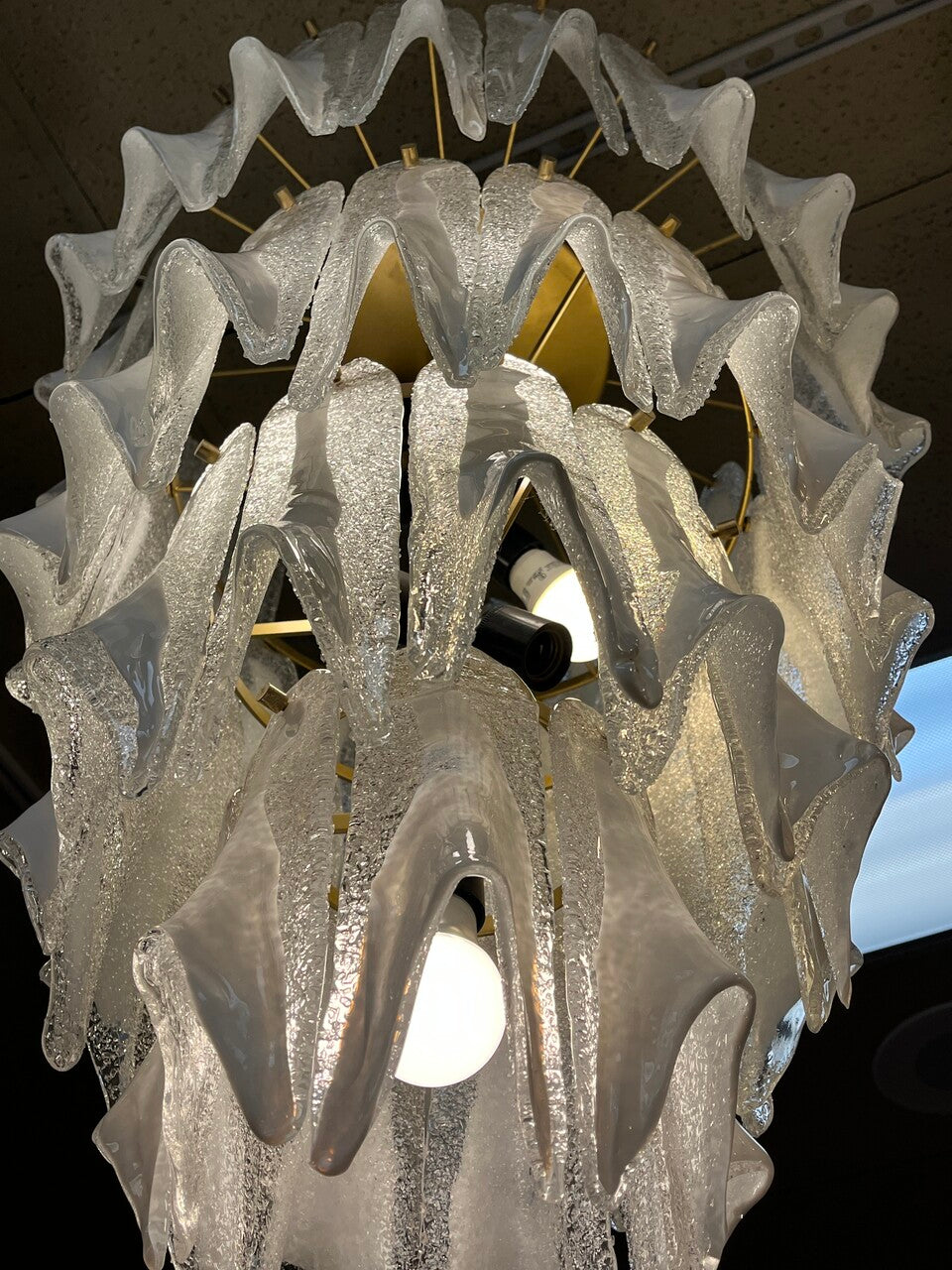 Mid Century Murano 5 Tier Italian Chandelier