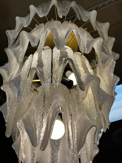 Mid Century Murano 5 Tier Italian Chandelier