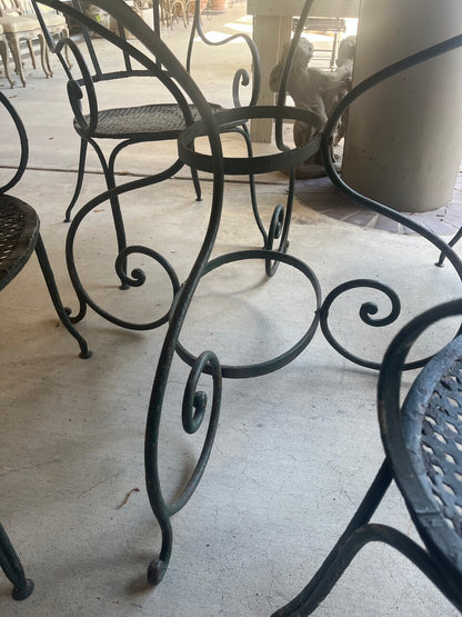 Vintage French Garden Table and 4 Chairs