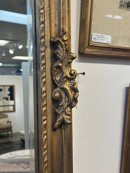 Large Hand Carved Gold Gilt French Mirror
