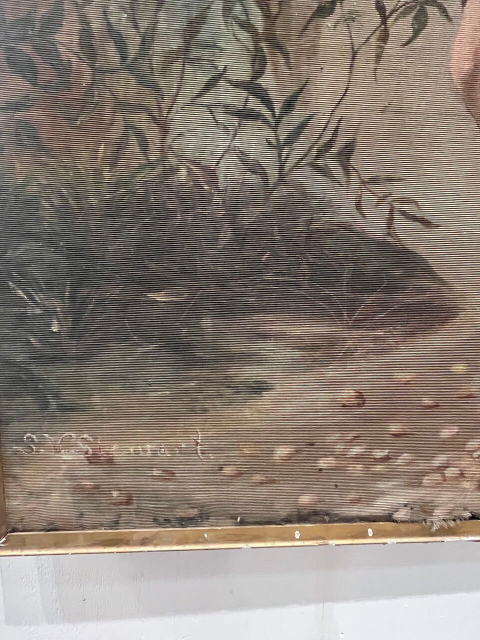 Antique Framed Oil Painting "The Storm"