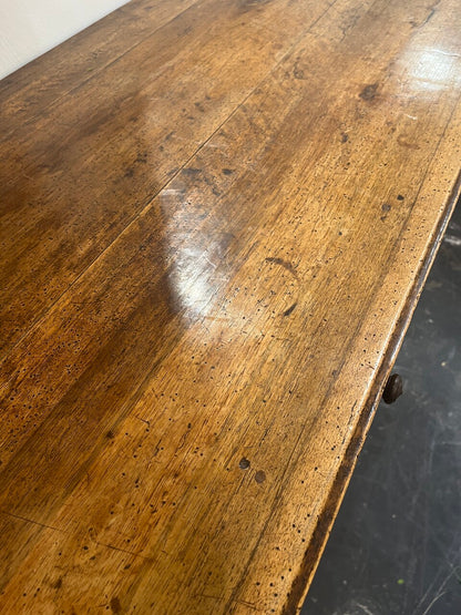 19th Century French Walnut Buffet with Burl Inlaid Doors