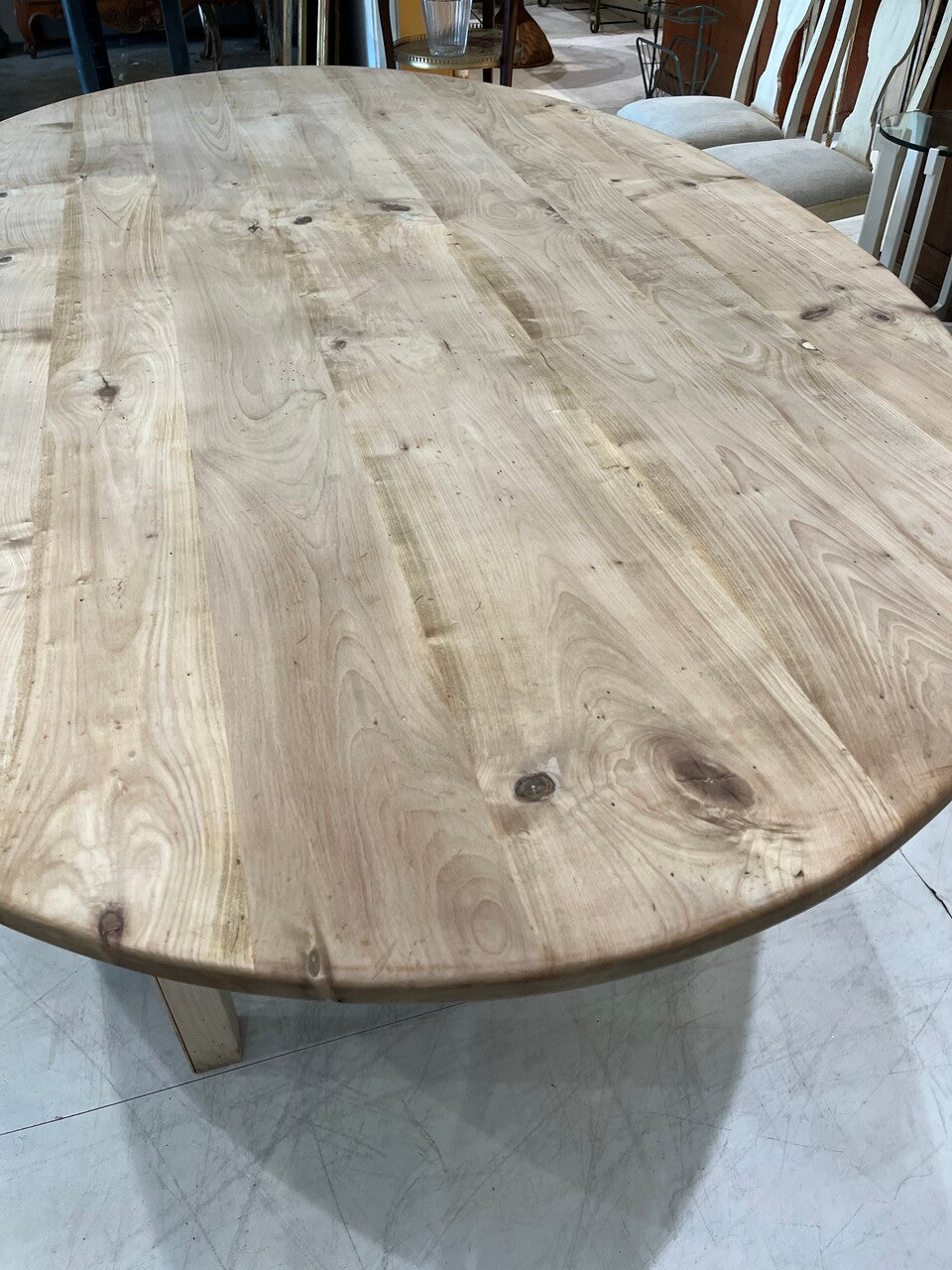 102" Oval Pine Dining Table