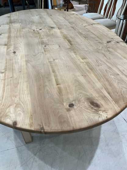102" Oval Pine Dining Table
