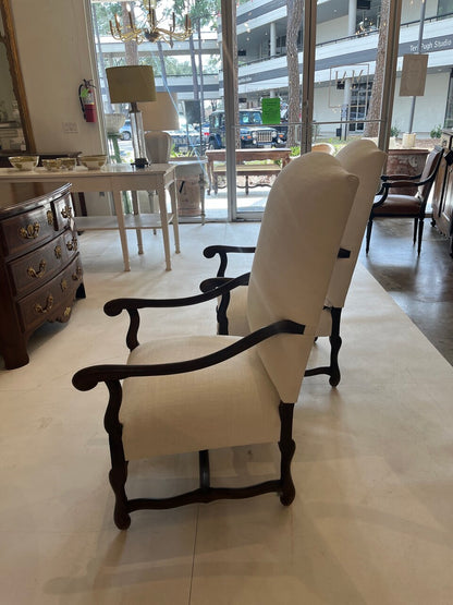 Pair 19th Century Louis XIV Mouton Armchairs