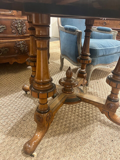 Beautiful Burl Walnut Swedish Center Table