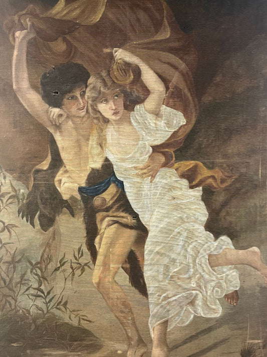 Antique Framed Oil Painting "The Storm"