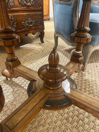 Beautiful Burl Walnut Swedish Center Table