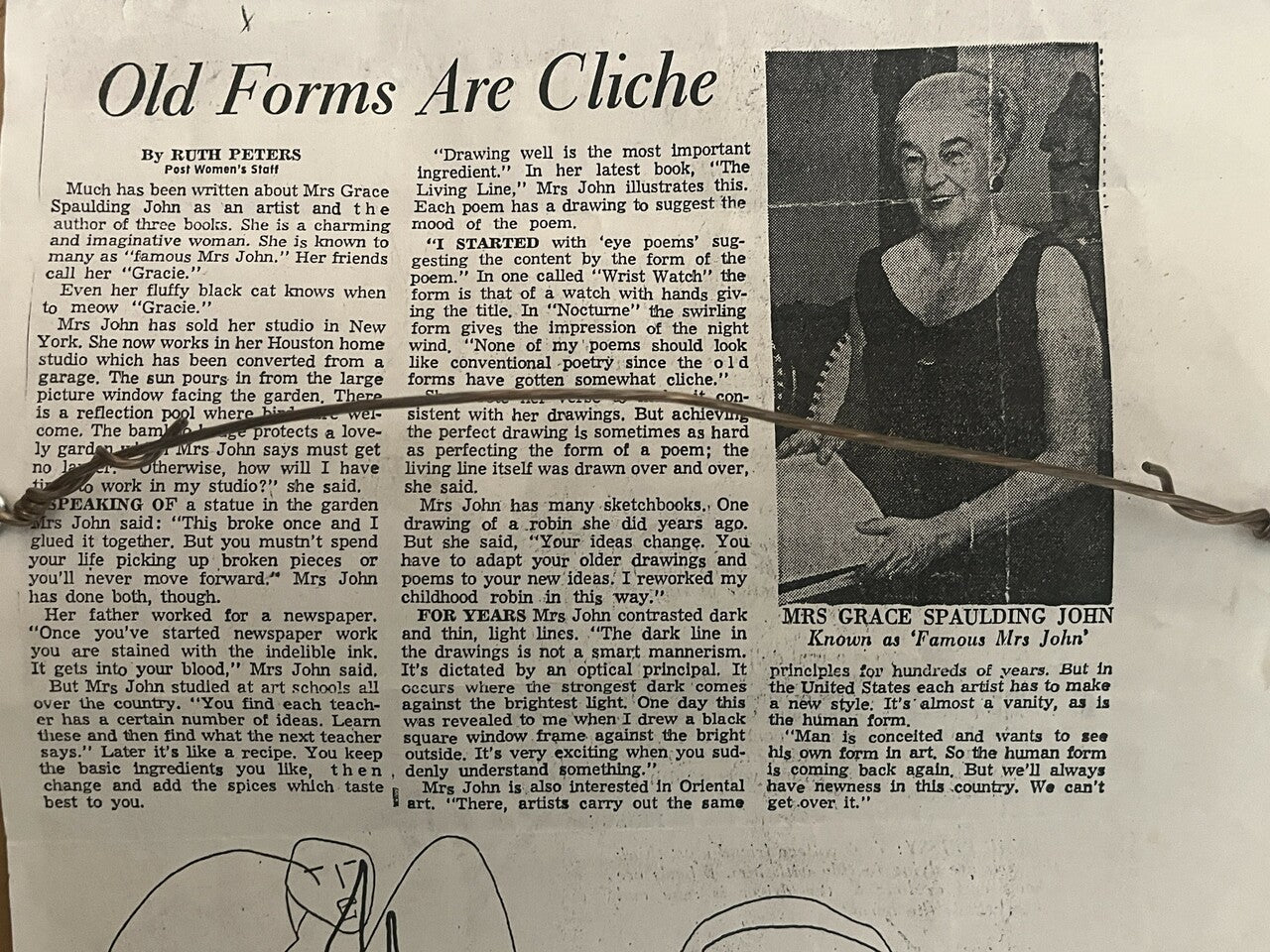 1922 Drawing by Grace Spaulding John