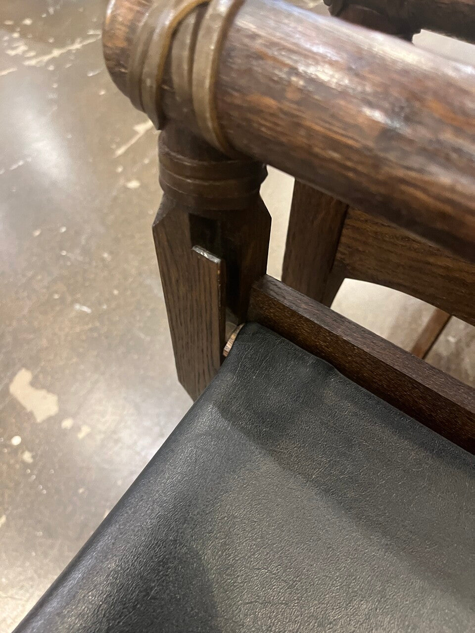 Pair of McGuire Oak Folding Campaign Chairs