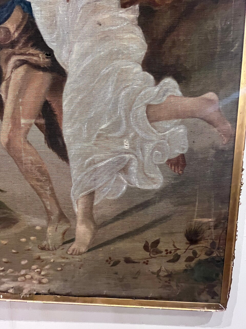 Antique Framed Oil Painting "The Storm"