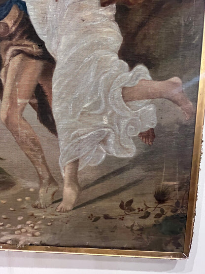 Antique Framed Oil Painting "The Storm"