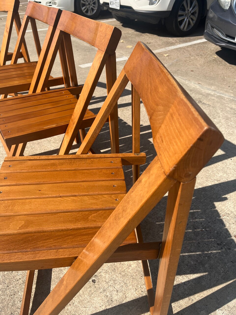 Set of 4 Aldo Jacober for Alberto Bazzani Folding Chairs