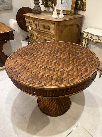 Artisan Made Woven Rattan Table