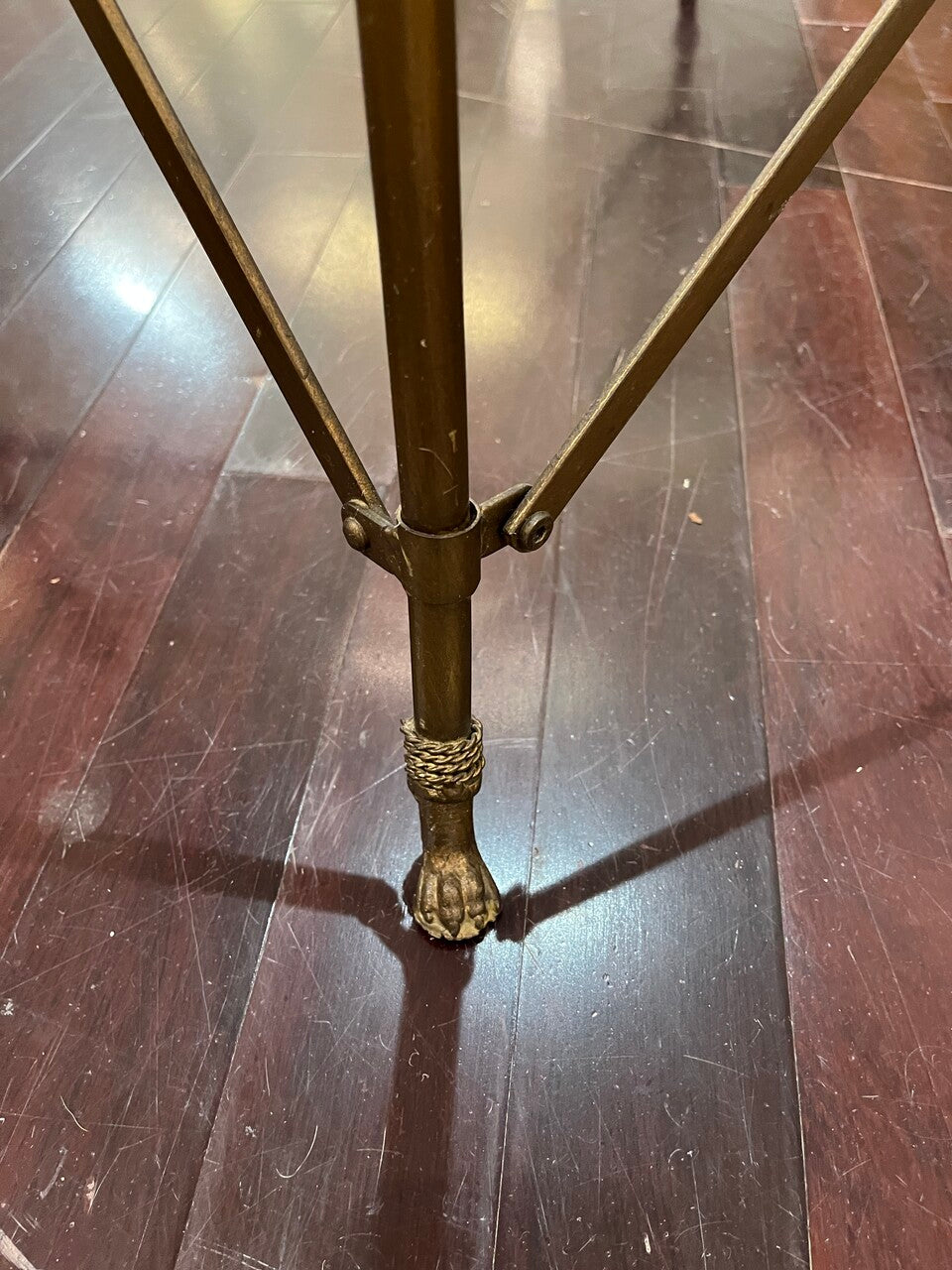 Neoclassical Bronze and Glass Empire style Occasional Table