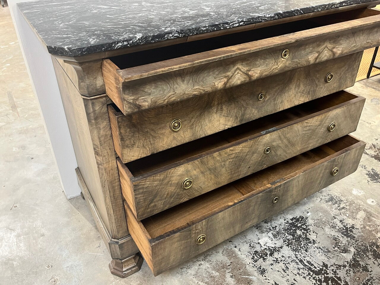 19th Century Louis Philippe 4 Drawer Commode