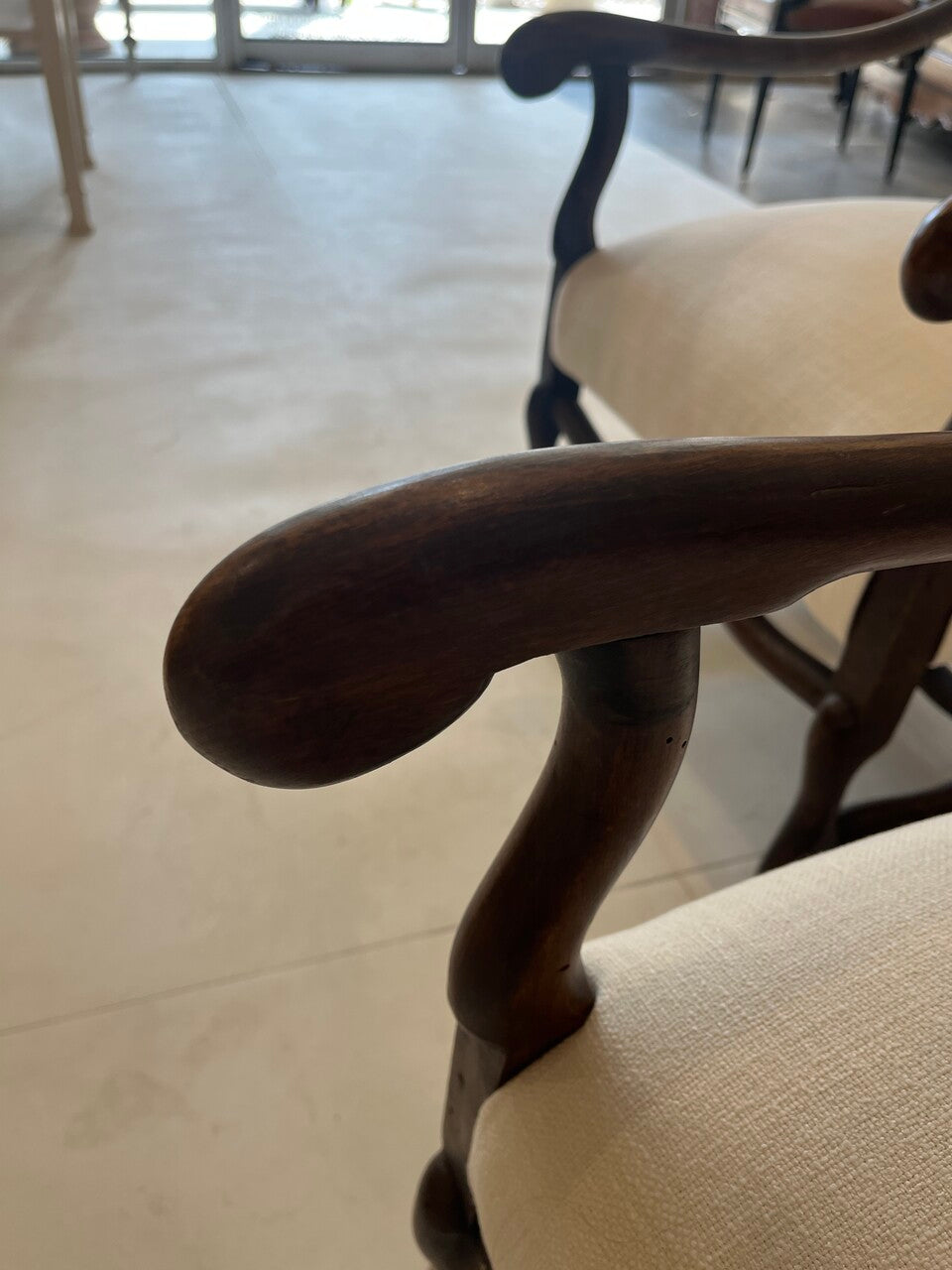 Pair 19th Century Louis XIV Mouton Armchairs