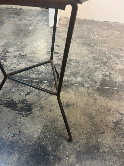 Set of 4 Wrought Iron and Leather Side Chairs (2 sets available)