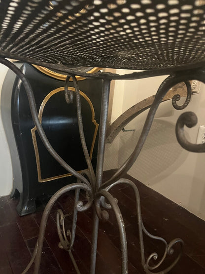 French Napoleon III Period Wrought Iron Garden Table